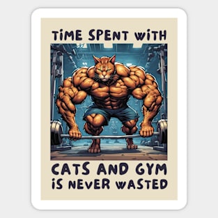 Cats and Gym Sticker